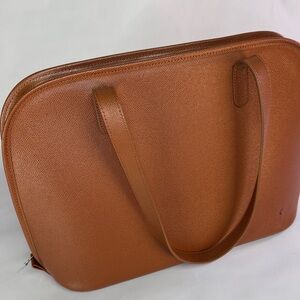 ::SOLD:: Vintage 1989 Jack George Italian Leather Tote Briefcase Work Tote